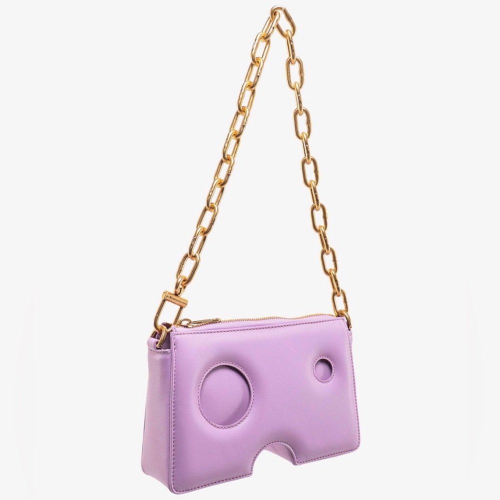 OFF-WHITE Burrow 20 Cutout Lilac Leather Shoulder bag NWT & Dustbag - MSRP $2444 - Picture 4 of 4